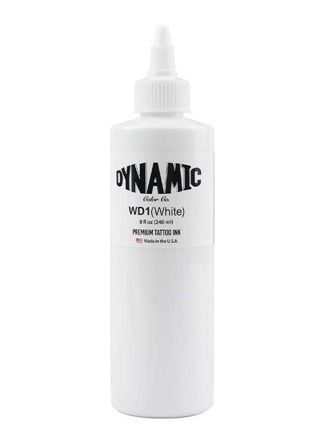 Dynamic Color Co White Premium Tattoo Ink 8 OZ, Sterilized, Vegan, Premium Quality Pigment For Vivid And Long-Lasting Results - Image 1
